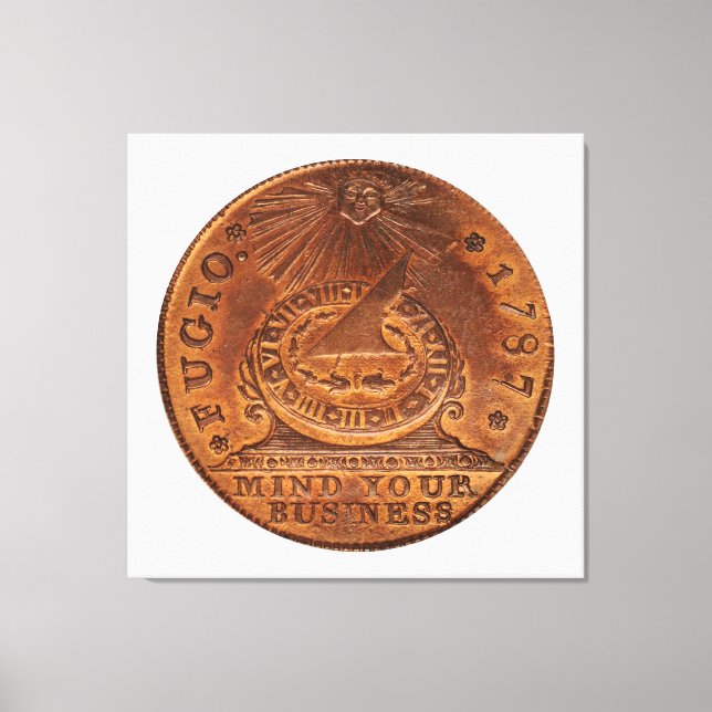 Impressão Em Tela Fugio Cent Mente Sua Penny De Cobre (Frente)