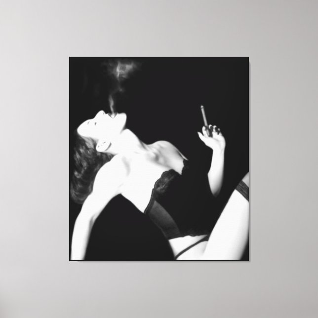 Impressão Em Tela Fumaça e sedução - autorretrato (Frente)