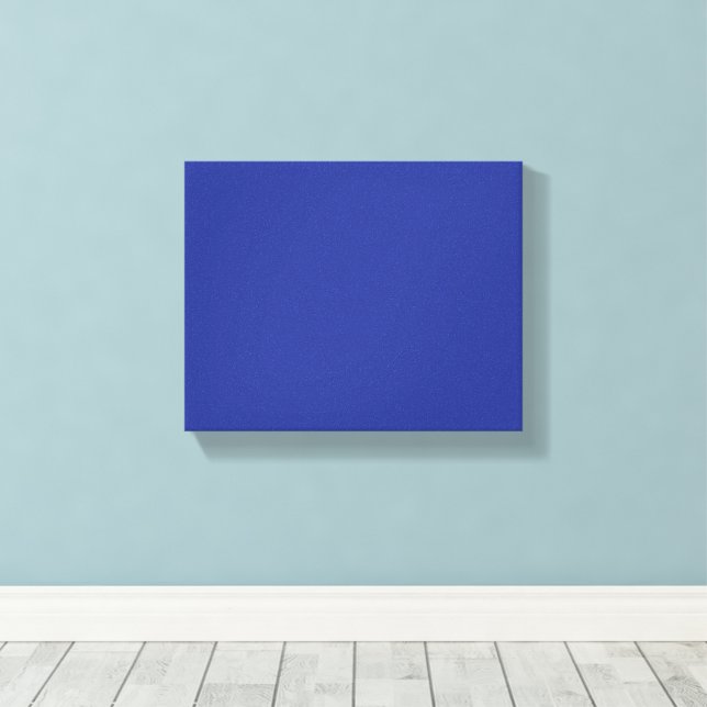 Impressão Em Tela Fundo Azul Escuro Sólido | Design Minimalista Ousa (Insitu(piso de madeira))