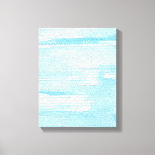 Impressão Em Tela fundo de abstrato azul de aquarela, textura. (Frente)