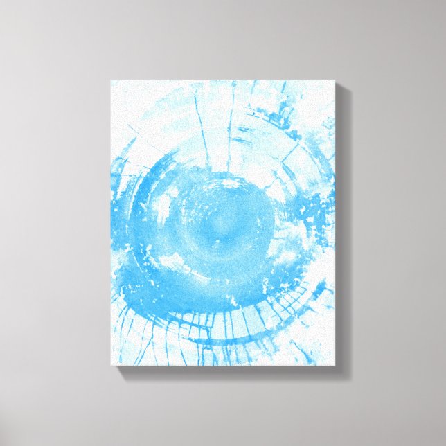 Impressão Em Tela fundo de abstrato azul de aquarela, textura. (Frente)