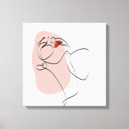 Impressão Em Tela Fundo de Arte em Linha Boêmia