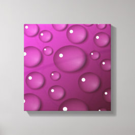 Impressão Em Tela Fundo de Gota de Água Rosa