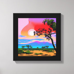 Impressão Em Tela Fundo do Deserto de abstrato