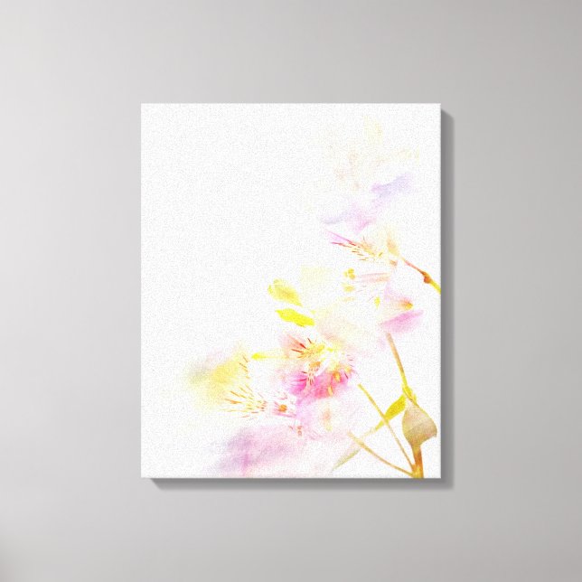 Impressão Em Tela fundo floral com flores aquáticas (Frente)