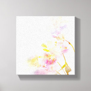 Impressão Em Tela fundo floral com flores da aguarela