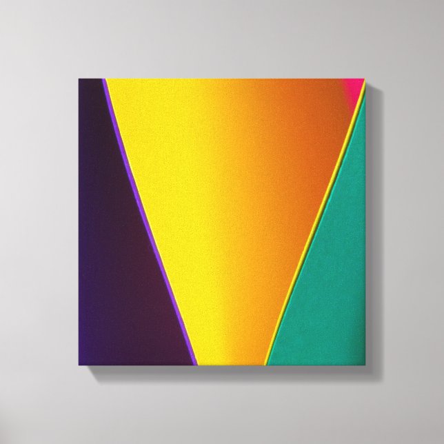 Impressão Em Tela fundo multicolorido abstrato (Frente)