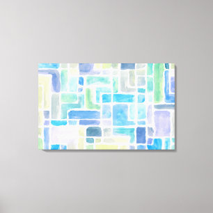 Impressão Em Tela Fundo pintado abstrato da aguarela