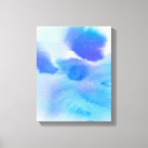 Impressão Em Tela Fundo pintado mão da aguarela abstrata