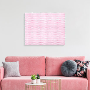 Impressão Em Tela fundo rosa e branco com linhas onduladas