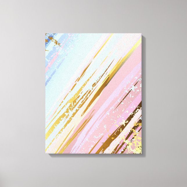 Impressão Em Tela Fundo Rosa Texturizado (Frente)