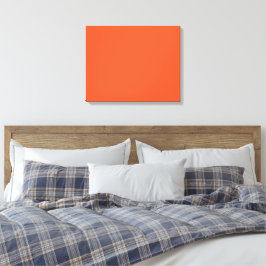 Impressão Em Tela Fundo Sólido Laranja Vibrante Minimalista