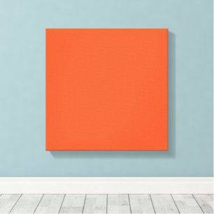 Impressão Em Tela Fundo Sólido Laranja Vibrante Minimalista