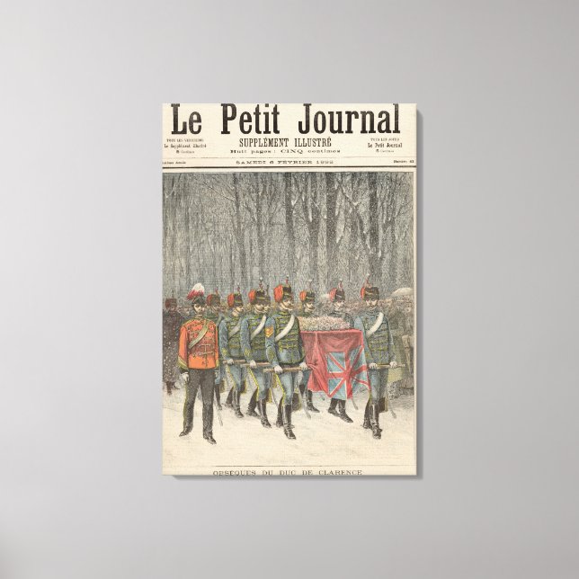 Impressão Em Tela Funeral de Albert Victor Duke of Clarence (Frente)