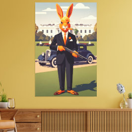 Impressão Em Tela Funny American