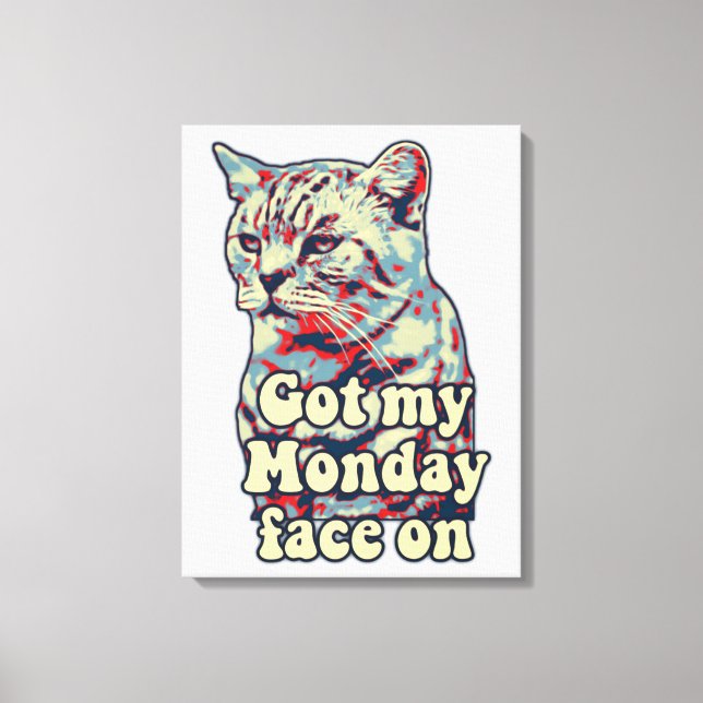 Impressão Em Tela Funny cute cat meme for cat lovers & kitty owners (Frente)