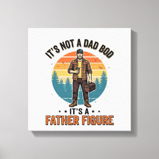 Impressão Em Tela Funny Father Figure Vintage Dad Humor Shirt Design