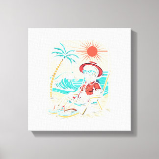 Impressão Em Tela Funny Skeleton Summer