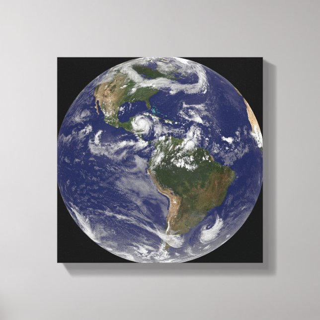 Impressão Em Tela Furacão Dean se aproxima da Península de Yucatan (Frente)