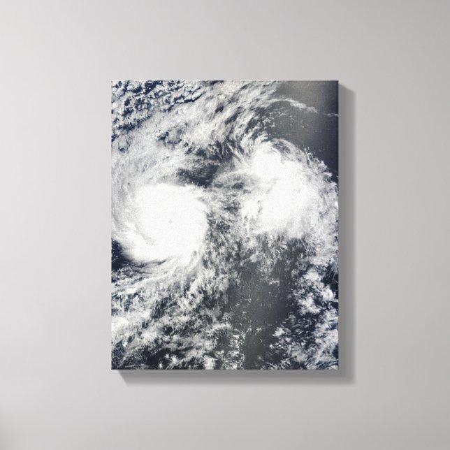 Impressão Em Tela Furacão Felicia e Tempestade Enrique a leste de Ha (Frente)