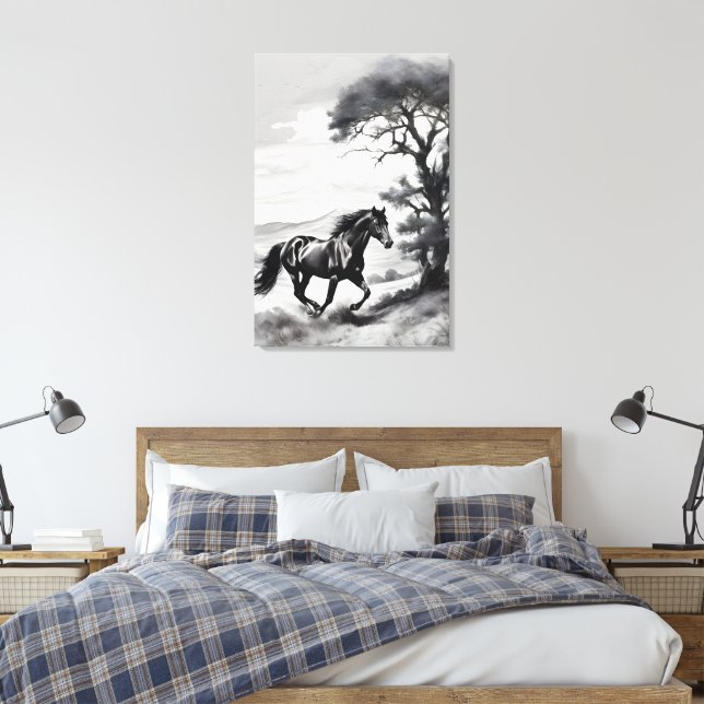 Impressão Em Tela Fúria Equina (Insitu(Quarto))