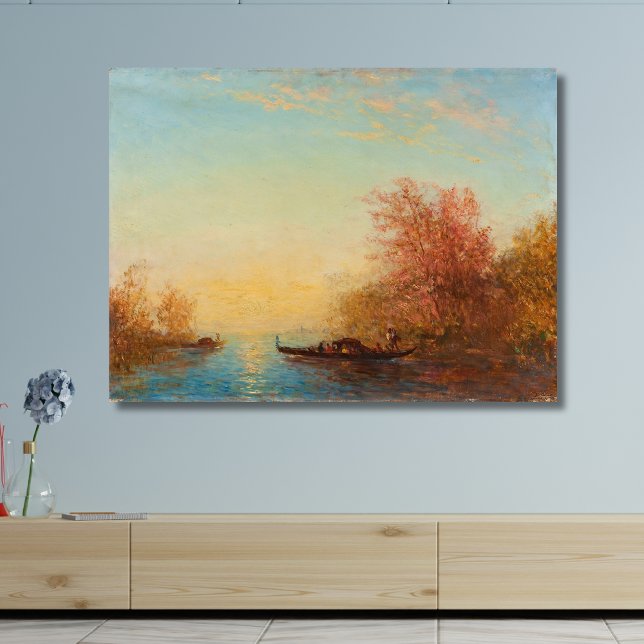 Impressão Em Tela Fusine, Environs De Venise - Félix Ziem (Criador carregado)