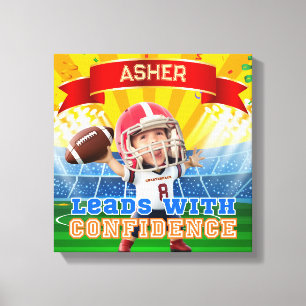 Impressão Em Tela Futebol Americano Personalizado com Foto em Vermel