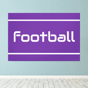 Impressão Em Tela FUTEBOL Listras Modernas em Roxo Divertido e Vibra