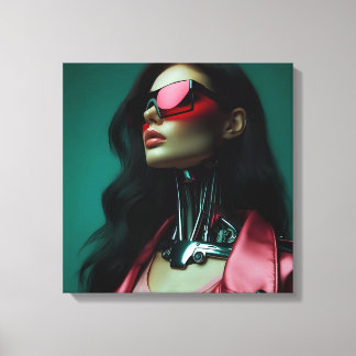 Impressão Em Tela  futuristic cybernetic woman