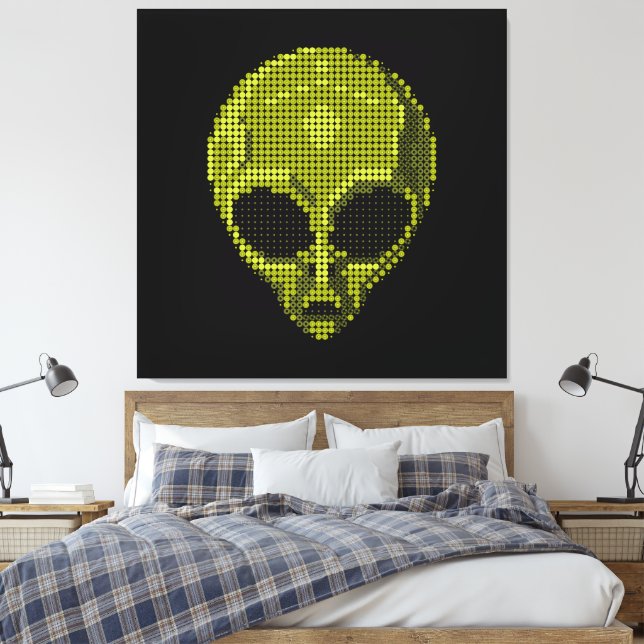 Impressão Em Tela Futurística e Cosmic Décor (Insitu(Quarto))