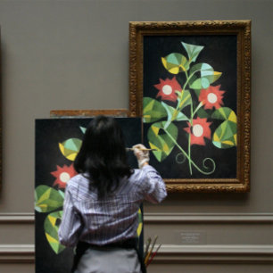 Impressão Em Tela Futurística Floral Morning Glória Abstrato Art