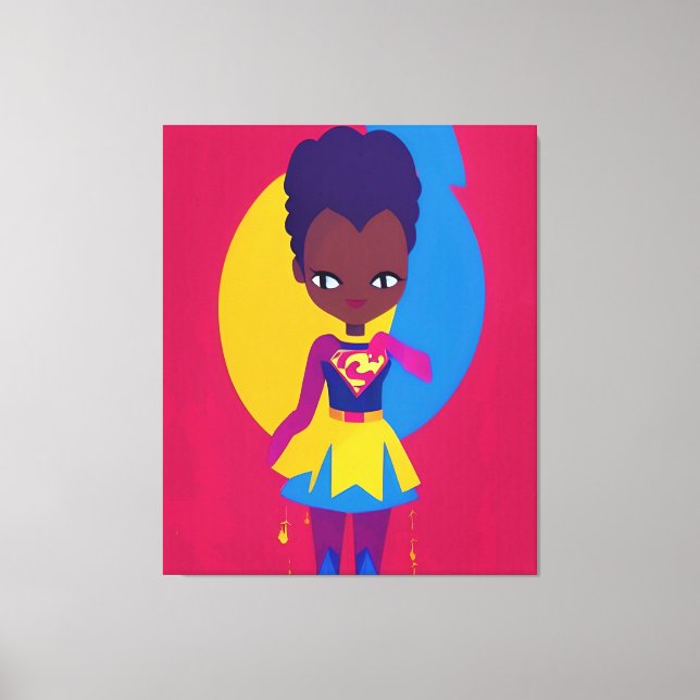 Impressão Em Tela Gal Shawnna Vetor Espetacular Colorido (Frente)