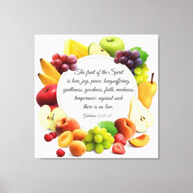 Impressão Em Tela Galatianos 5:22-23 tela impressa (Frente)