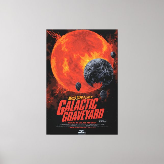 Impressão Em Tela Galáxias de Horrores do Halloween do Cemitério Esp (Frente)