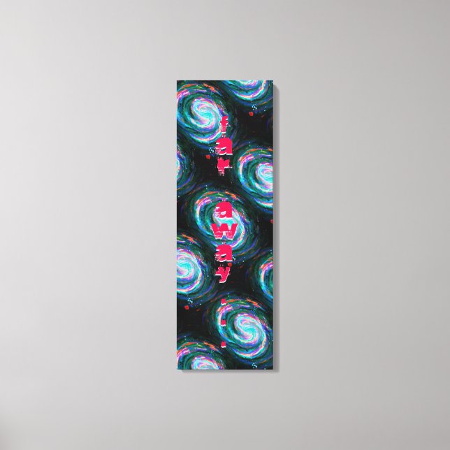 Impressão Em Tela Galáxias Espirais Verdes Longe no Espaço (Frente)