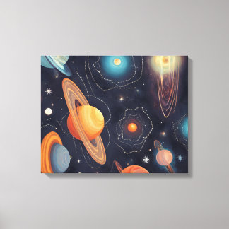 Impressão Em Tela Galaxy Art