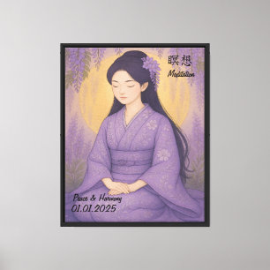 Impressão Em Tela Galeria de Meditação de Zen Estética Personalizada