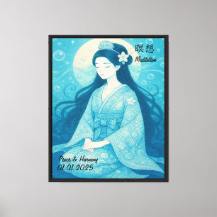 Impressão Em Tela Galeria de Meditação de Zen Estética Personalizada