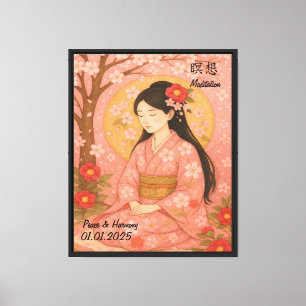 Impressão Em Tela Galeria de Meditação de Zen Estética Personalizada