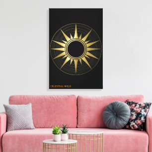 Impressão Em Tela Galeria de Órbita Celestial de Saturno Real em Can