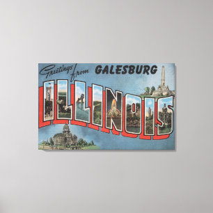 Impressão Em Tela Galesburg, Illinois - grandes cenas 2 da letra