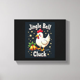 Impressão Em Tela Galinha da Pilha do Jingle Bell