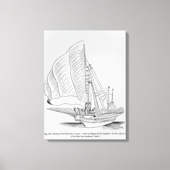 Impressão Em Tela Galley do século XVI (Frente)