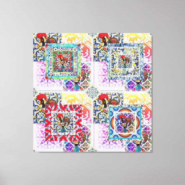 Impressão Em Tela Galo de Barcelona, Portugal (Frente)