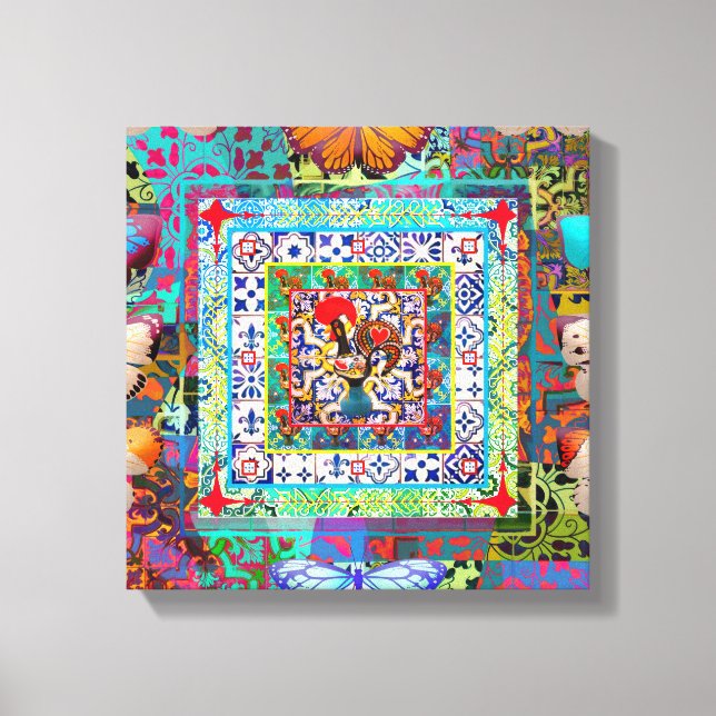 Impressão Em Tela Galo de Barcelona, Portugal (Frente)