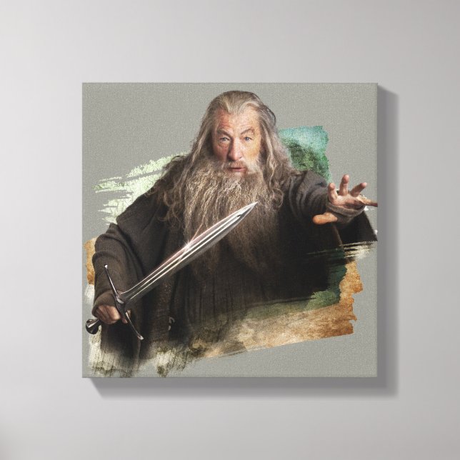 Impressão Em Tela Gandalf com Espada (Frente)