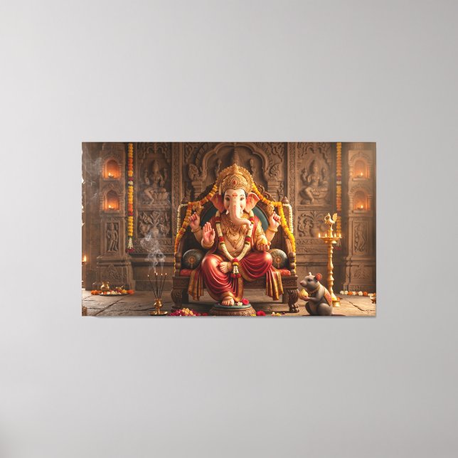 Impressão Em Tela Ganesha (Frente)