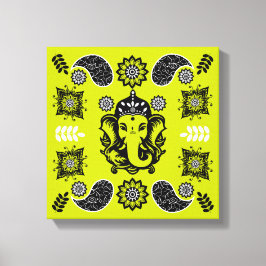 Impressão Em Tela Ganesha Themed Hindu Art Print