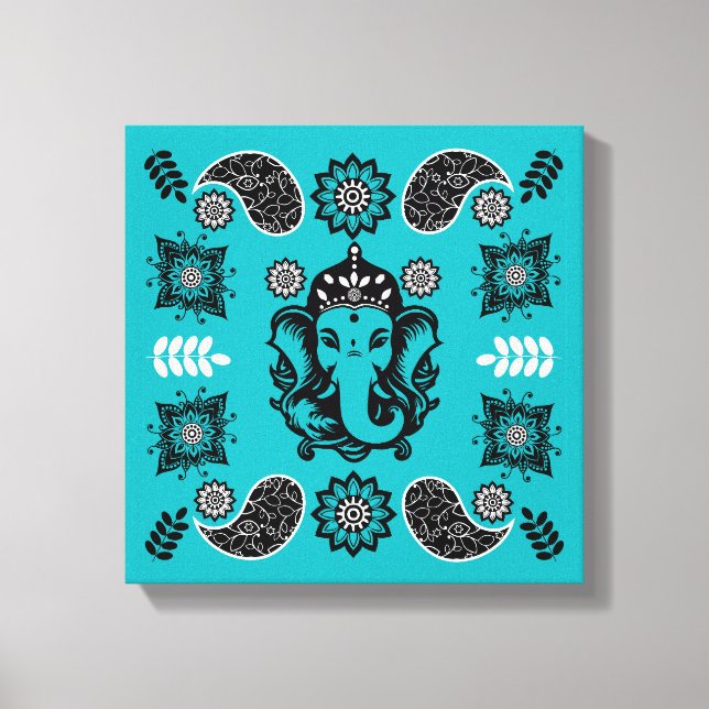 Impressão Em Tela Ganesha Themed Hindu Art Print (Frente)