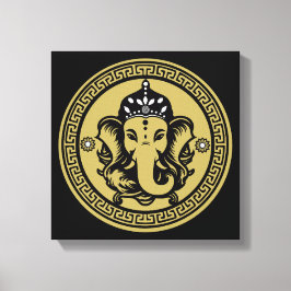 Impressão Em Tela Ganesha Themed Hindu Art Print
